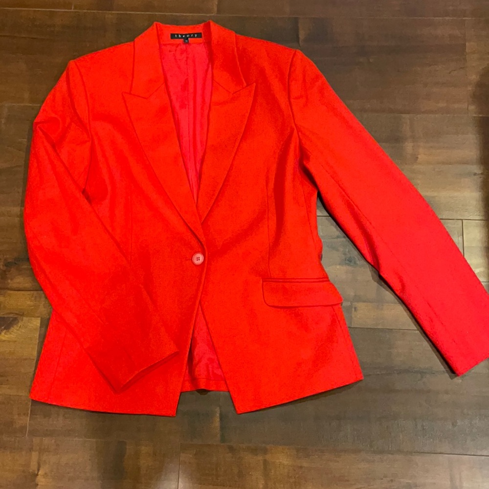 THEORY RED BLAZER 12